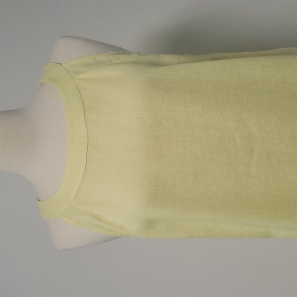 J Jill Love Linen butter-yellow linen midi dress with pockets size large - Picture 3 of 14